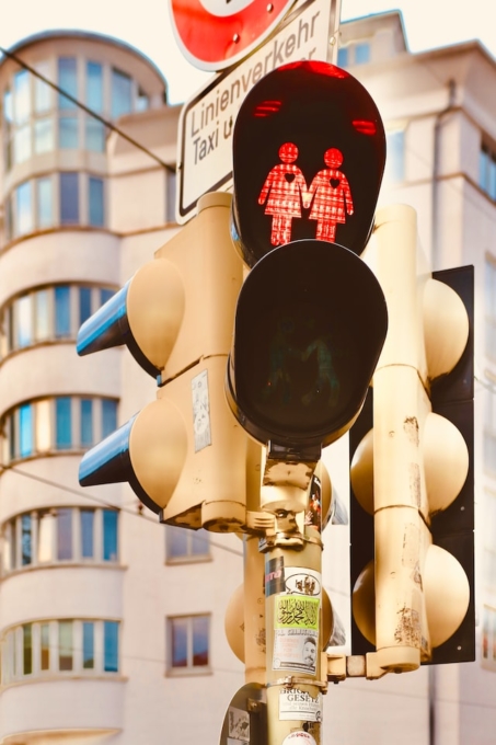 Rote Ampel mit gleischgeschlechtlicher Liebesampel, München